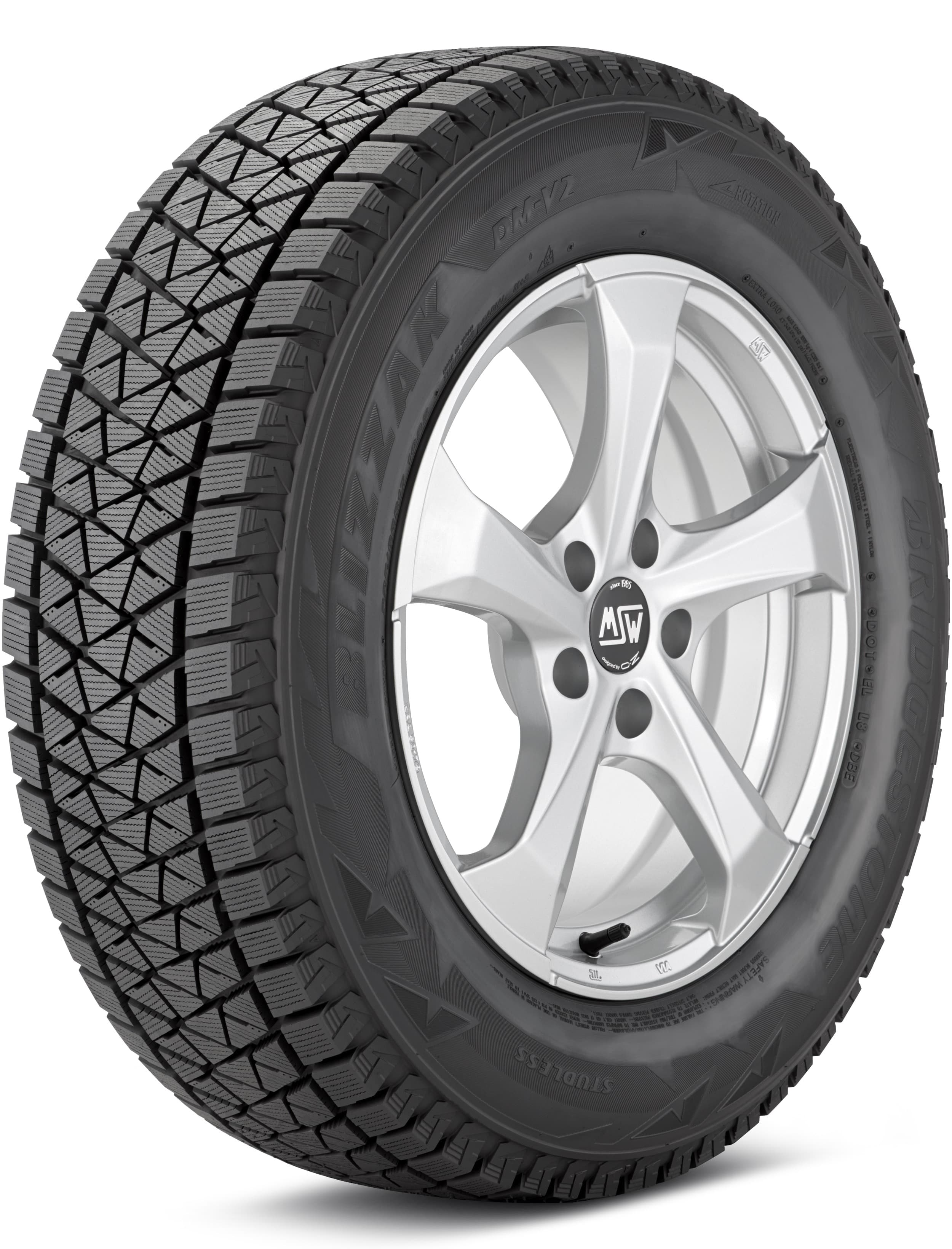 Bridgestone Blizzak DM-V2 Light Truck/SUV Studless Ice 235/45R19 tire